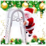 Jouet musical no�l p�re no�l - grimpe chemin�e