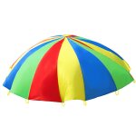 Jouet de parachute parapluie arc - en - ciel coloré en plein air, sac de saut, ballute, jeu d'équipe, ... Jouet de parachute parapluie arc - en - ciel coloré en plein air, sac de saut, ballute, jeu d'équipe, ...