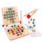 Jouet de pche 4 en 1 pour enfants, jeu de table interactif, mmoire, echecs, cognition numrique, couleur ...