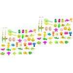 Jouets de p�che magn�tiques 78 pi�ces en 1, ensemble de jeux de p�che int�ressants, fournitures educatives ...