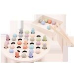 Jouet de pche magntique avec pince et perles pour enfant, jeu educatif prcoce, poisson en bois, jouets ...