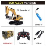 Jouet pelleteuse en alliage et plastique, 2. 4ghz, 6 canaux, voiture 1:24 rc, jouet, pelle 6ch et 5ch ...