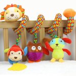 Jouet en peluche animal en spirale pour enfants, avec musique, lit suspendu en spirale, si�ge de voiture ...