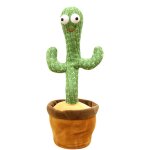Jouet en peluche cactus qui parle et qui chante avec 120 chansons anglaises eclairage led pour la decoration ...