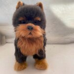 Jouets en peluche chien york, imitation chien, poup�e, d�coration de canap�, cadeau d'anniversaire pour ...