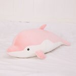 Jouet en peluche de dauphin cadeau d'aquarium jouet de sommeil pour enfants couleur rose taille 130cm ...