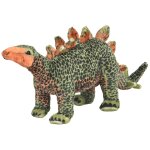Jouet en peluche dinosaure stegosaurus vert et orange xxl