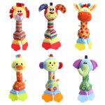 Jouets en peluche doux pour bbs, 6 styles, animaux, cloches a main, anneau de dentition, jouets pour ...
