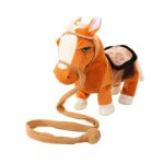 Jouet en peluche electrique de 10 pouces, cheval de poney chantant et marchant, simulation intelligente, ...