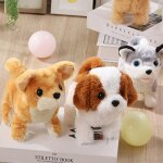 Jouets en peluche electriques pour enfants, chiens interactifs pour marcher, aboyer, remuer, chiens en ...
