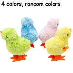 Jouet en peluche pour enfant, 5 pices, mignon, poulet a remonter, horloge, saut, marche, couleur, cadeaux ...