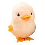 Jouet en peluche en forme de canard, dcoration a haute imitation, texture douce, horloge, poussin sautant, ...