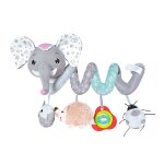 Jouet en peluche en forme d'elphant pour sige de voiture, en spirale extensible, avec bote a musique ...