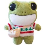 Jouet en peluche grenouille 30cm, animal de dessin anim mignon, doux, pull rembourr, poupe enfant, ...
