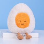 Jouet en peluche mignon d'?uf a la coque de gurison, poupe amusante de famille d'?ufs, ?uf poch, cadeau ...