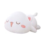 Jouet en peluche, poup�e animal chat couch� mignon, oreiller enfants jouet cadeau rempli, 65cm, white2 ...
