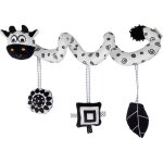 Jouet en peluche a suspendre pour sige auto pour bbs de 0 a 3 ans ¿ vache, cerf, zbre ¿ hochet ...