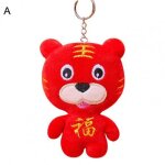Jouet en peluche tigre du zodiaque, joli jouet de nouvel an chinois, couleur rouge, pendentif, poupe ...