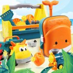 Jouets de plage pour enfants, ensemble de 8 pi�ces, chariot, costume, jeu de plage, valise, jouets d'�t�, ...