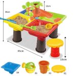 Jouets de plage pour enfants, seau de sable, roues d'eau, ensemble de jeu de table, puits, jeu d'apprentissage ...