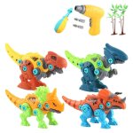 Jouets en plastique a assembler dinosaures, ensemble de jeu 3d a assembler, jouets de construction educatifs ...
