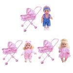 Jouet de poussette pour filles de 3 ans et plus, simulation, jeu de simulation avec musique
