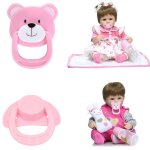 Jouet rond en silicone pour bébé 2 pièces simulation de la mode, poupée rené jouet mignon cadeau bébé ... Jouet rond en silicone pour bébé 2 pièces simulation de la mode, poupée rené jouet mignon cadeau bébé ...