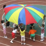 Jouet de sport pour enfants, parachute parapluie arc en ciel en plein air, sac de saut, pour le dveloppement ...