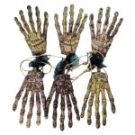 Jouet squelette mains pendentif, jouet plastique halloween squelette mains, jouets d'horreur, blagues ...
