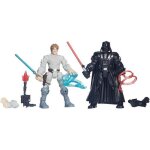 Jouet star wars - hasbro - hero mashers - luke skywalker et dark vador - figurines articul�es sur 9 points ...
