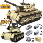 Jouet tank rc en briques, 759 pices, modle militaire, blocs de construction, cadeau d'anniversaire ...
