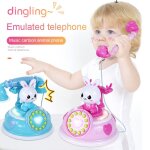 Jouet t�l�phonique de simulation mignon 1 pi�ce, jeu de r�le avec eclairage musical, t�l�phone educatif ...