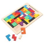 Jouet tetris en bois, tangram, casse - tte, jeu educatif, pour enfant d'ge prscolaire, cadeau