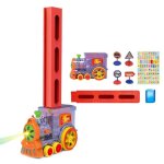 Jouet de train domino, voiture electrique, bloc d'empilage d�mont�, cadeau d'apprentissage pour b�b�