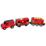Jouet de train electrique pour enfants, jouet de chemin de fer magntique, camion de pompier pour voie ...