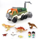 Jouet de transport de voiture de dinosaure, camion de transport de voiture, jouet de v�hicule de traction ...