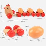 Jouets de voiture en bois montessori pour enfants, blocs d'assemblage, remorque educative, simulation ...
