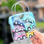 Jouet de voiture pour enfant, 6 pi�ces, v�hicule mobile, camion de pompiers, taxi, mini voitures pour ...