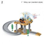 Jouet de voiture pour enfants, assemblage de piste de stationnement, garage, accessoire r�aliste, course ...