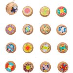 Jouets yoyo en bois imprim�s pour enfants, jouets educatifs cr�atifs, cadeau
