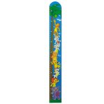 Jungle toise en bois avec motifs animaux ? accrocher