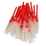 Jupes de calmar lumineuses, appât artificiel doux pour eau salée et douce, rouge, 30 pièces Jupes de calmar lumineuses, appât artificiel doux pour eau salée et douce, rouge, 30 pièces