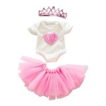 Jupe de princesse pour poupe 18 pouces, ensembles body et couronne pour accessoires de dguisement
