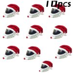 Juste de casque de moto de nol, chapeau de scurit intgral, casquette de course du pre nol, dcor ...