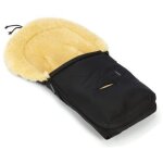 Kaiser - 6534125 - nids d'ange pour poussette - sac de couchage en peau d'agneau - nature noir