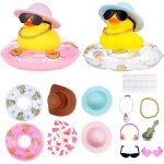 Kajgl - 14pcs jouets de bain de canard en caoutchouc jaune, canard en caoutchouc dcoration pour tableau ...