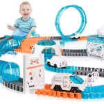 Kajgl - 232 pices circuit spatial enfant, ensemble de circuit flexible avec 1 voiture electrique et ...