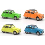 Kajgl - lot de 4 voitures miniatures compatible avec citron 2cv echelle 1:64 3 inches 7, 5cm norev - ...