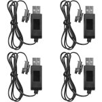 Kajgl - 4pcs cble de chargeur usb pour chargeur de batterie au lithium 3. 7v portable avec indicateur ...