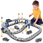 Kajgl - basamou circuit voiture electrique enfant 3 4 5 6 7 8 9 ans, jouet train electrique enfant piste ...